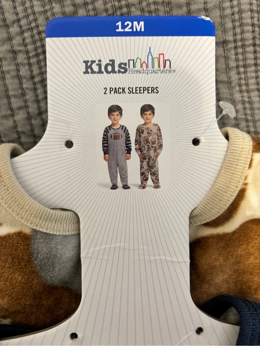 2-Pack Baby Fleece Football Sleepers